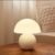 Mushroom Lamp Table Lamp for Bedroom,Desk Bedside Small Lamps for Living Room Night Stands,Mushroom Decor Cute Mini Modern Mid Century Lamps,Unique Aesthetic Home Living Room Decor(White)