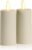 Luminara Outdoor Votive Flameless LED Candle, Set of 2 Ivory 1.5″ x 4″, Moving Flame Battery Operated Timer Remote Ready IPX4 Matte Plastic Finish