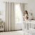 NICETOWN Natural 100% Blackout Linen Curtains 84 inch Long Burg for Living Room, 2 Panels, 52″ Wide, Farmhouse Thick Completely Blackout Window Treatment Thermal Insulated Warm Drapes for Winter