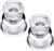 Clear Glass Candlestick Holders, Set of 2 Taper Candle Holders for Wedding, Decoration and Dinning