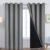Yakamok 100% Blackout Curtains 84 Inches Long, 2 Thick Layers Heat and Full Light Blocking Soft Thermal Insulated Drapes for Bedroom(52″ Wide Each Panel, Grey, 2 Panels)