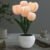 Flower Table Lamp Tulip Desk LED Night Light for Home Living Room Decor Artificial Flower with Vase Table Centerpieces for Birthday Holiday Party Wedding Room Decoration (Pink)…
