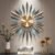YISITEONE Large Wall Clock Metal Decorative, Mid Century Silent Non-Ticking Big Clocks, Modern Home Decorations for Living Room,Bedroom,Dining Room, Office, 22 inch