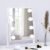 BWLLNI Lighted Makeup Mirror Hollywood Mirror Vanity Mirror with Lights, Touch Control Design 3 Colors Dimable LED Bulbs, Detachable 10X Magnification, 360°Rotation, (White) 12″ L x 14″ W