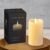 Flickering Flameless Candles with 3D Moving Flame, Last 1000+ Hours Battery Operated Candles with Timer, Ivory Real Wax Pillar Electric LED Candle for Wedding Christmas Party/3″ x 5″