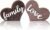Jetec 2 Pieces Heart Shaped Wooden Decor – Rustic Family Love Table Centerpiece for Home, Living Room, Bedroom, Kitchen, Office – Ideal Housewarming and Wedding Decoration
