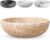 Travertine Decorative Bowl – 7.8” Diameter & 2” Height – Key Bowl for Entryway Table – Travertine – Organic Modern Centerpiece – Beige/Natural