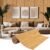Natural Bamboo Wall Panel for Interior Wall Decor, Pole Wrap Wainscoting Interior Wall Cladding Panel for Kitchen Island, Bedroom, Living Room Office,Decor(16″ H x 96″ L, Light-Carbonized)