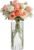 ComSaf Glass Cylinder Vases, Bud Vase for Centerpieces, 8 Inch Tall Ribbed Vase Hurricane Floating Candle Holder, Decorative Flower Vases for Wedding Reception, Home Decor, Housewarming Gift (Clear)