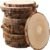 FSWCCK 17 PCS Unfinished Wood Slices for Centerpieces – 5.1-5.5 Inch,Round Natural Discs with Tree Bark, Wooden Cookies Circles for Crafts Christmas Ornaments, Rustic Wedding Decor,Table Decoration