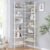 HOMISSUE Corner Bookshelf,12-Tier L Shaped Bookshelf, Double Wide Corner Wall Mount Bookcase with Metal Frame and Wood,Modern Industrial Corner Shelf for Living Room, Kitchen, Home Office White
