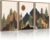 KUVIOKE Landscape Mountain Wall Art Set Sunrise Pine Tree Forest Nature Scenry Wilderness Farmhouse Rustic Modern Art Decorative for Living Room Bedroom 11x 14in (Natural Framed)