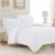 Mellanni Duvet Cover Set – 5 PC Iconic Collection Bedding Set – Hotel Luxury, Extra Soft & Cooling – Microfiber – Button Closure and Corner Ties (Queen, White)