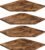 Homode Corner Shelf Wall Mount, Set of 4 Floating Corner Shelves with Cord Hole for Cable Box, Wood Corner Hanging Shelves for Bathroom Bedroom Kitchen, Rustic Brown