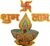 Diwali Festival Decoration Set, Gold Plated Diya Lamp, Shubh Labh Wall Stickers, Hindu Traditional Decor
