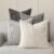 Volcanics Set of 4 Neutral Grey Corduroy Decorative Couch Throw Pillow Covers 18×18 Inch, Western Modern Farmhouse Striped Cushion Cases, Soft Boho Square Accent Pillow Covers for Home Sofa