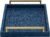 Navy Blue Decorative Serving Tray, Shagreen Leather Coffee Table Tray, Rectangle for Home Decor