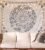 Neasow Bohemian Tapestry Wall Hanging, Beige White Floral Tapestry with Dotted Daisy Medallion Print Bedroom Boho Hippie Home Decor, 36×48 inches