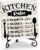 Rustic Wood Plaque with Stand – Kitchen Decor – Kitchen Rules Wood Sign – Idea Wooden Decor for Home Living Room Dining Room Shelf Table Decoration (31)