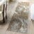 LUXE WEAVERS Marble Swirl Abstract Area Rug, Gray 2×7